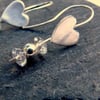 Silver heart earrings