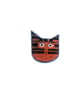 Little Orange Stripey Cat whimsical resin brooch by EllyMental Jewellery - Image 1