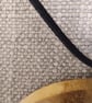 Upcycled wood jewellery, wood & leather pendant, geometric wooden necklace - Image 7