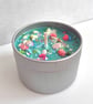 Soy Wax Candle in a Tin with Confetti-Style Decoration - Sea Salt Scent - Image 3