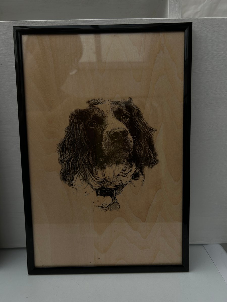 Pet Portrait Customised Laser Etching