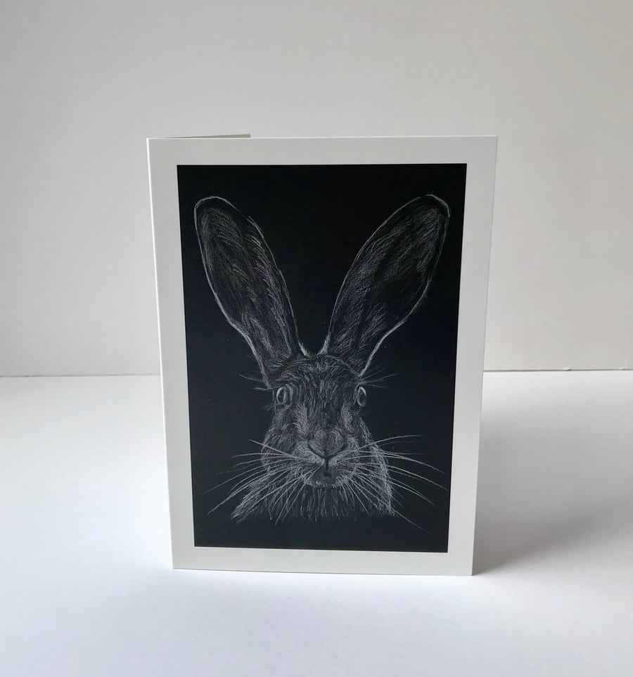 Hare Hand Drawn Card
