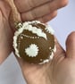 Christmas Tree Decorations Gingerbread Style Hand Painted Ball - READY TO SHIP
