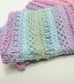 Knitted Pastel Rainbow Fingerless Gloves - Image 4