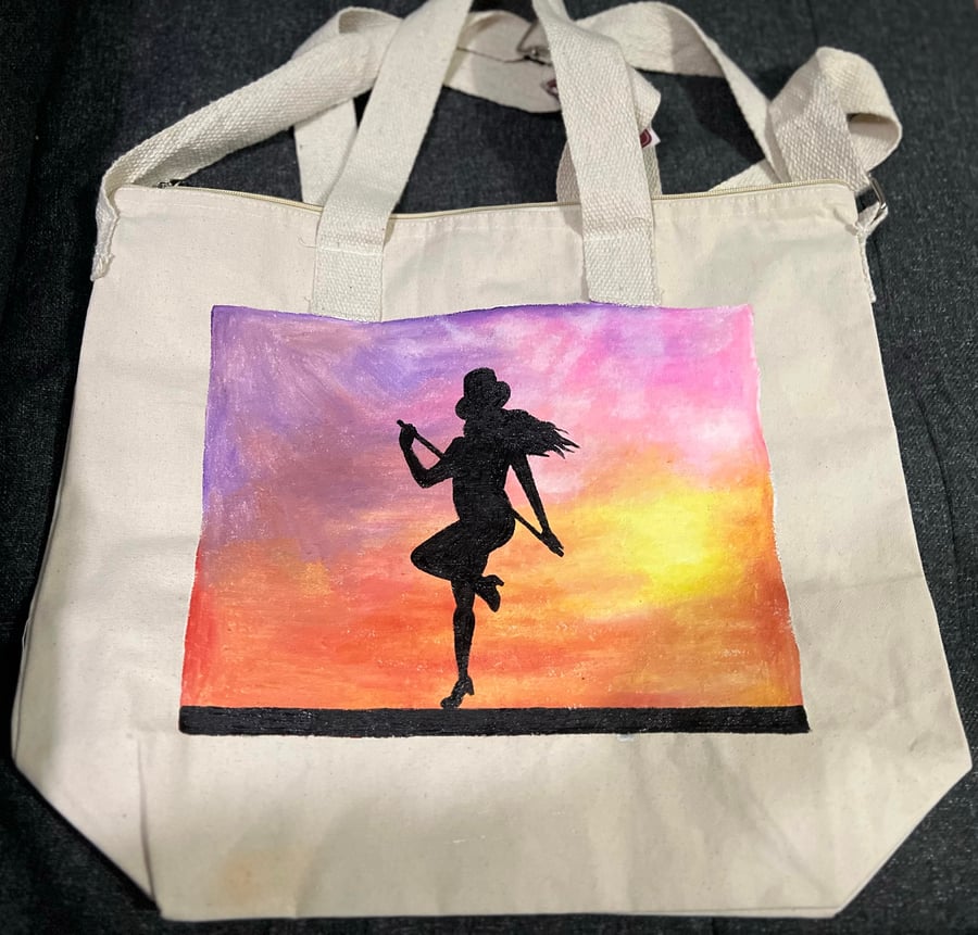 Custom hand-painted canvas bag, Any design from... - Folksy