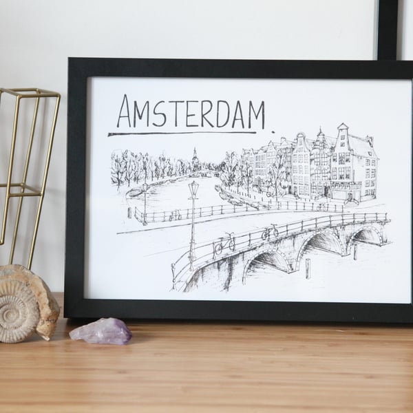 Amsterdam Skyline Art Print
