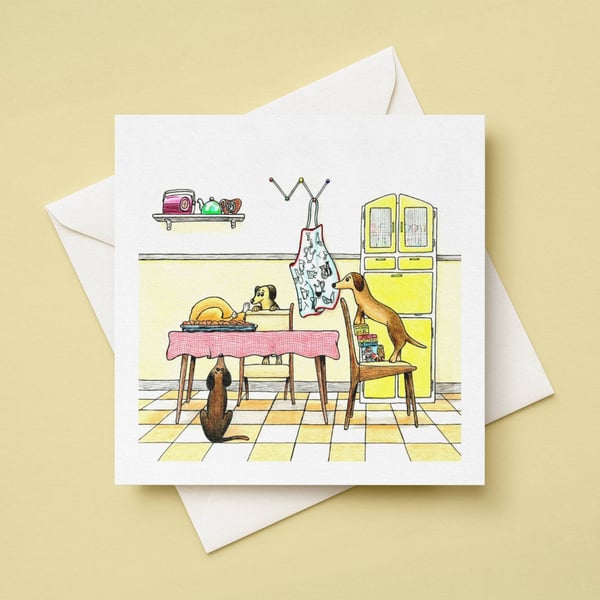 Dachshund Greeting Card: Hand Drawn Pencil Art for a Dog Lover's Birthday (230)