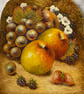 Worcester Fruit . Pair of framed original watercolours by Christopher Hughes  - Image 2