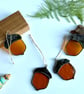 Stained glass acorn hanging decoration, Christmas tree decoration , Secret Santa