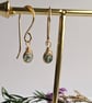 MOSS AGATE Dainty Wire Wrapped Earrings Sterling Silver 14K Gold Filled - Image 8