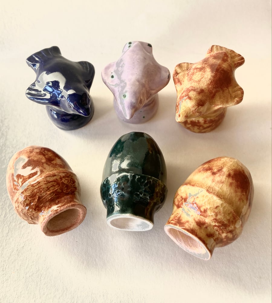 Set of Six Garden Cane Tops 