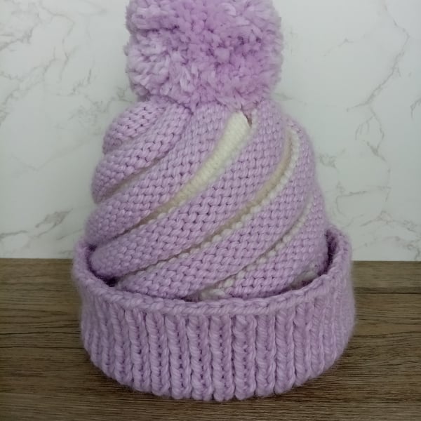 Cupcake Swirl hat - bobble hat for kids 