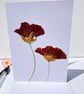 Handmade Real Pressed Flower Nasturtium Blank Card  - Image 2