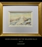 Snow Shadows on the Malvern Hills . Original Watercolour 