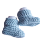 Crocheted Newborn Baby Booties in Duck Egg Blue , Baby Gift, Gender Neutral  - Image 7