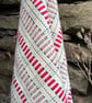 Mini Hot Waterbottle - Red & Green. Handwoven in Wales - Image 6