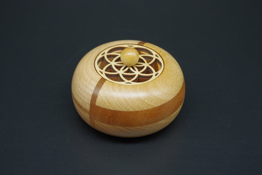 Small Wooden Trinket Ring Pot. Handmade. 