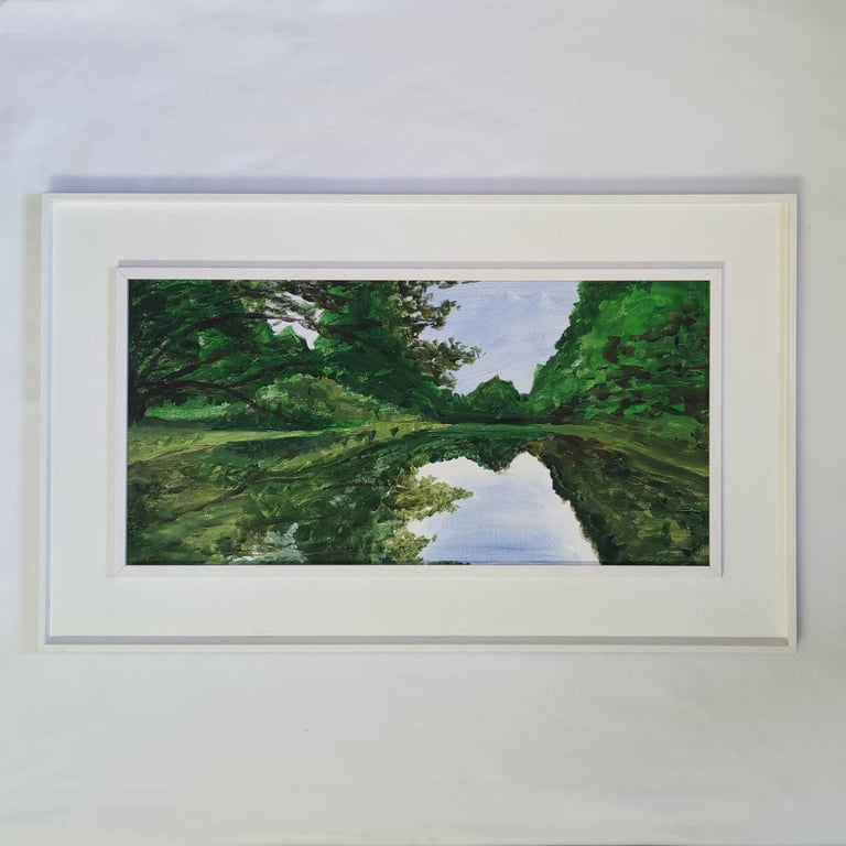 Emmbrook Flooding, Wokingham Berkshire Landscape of Reflections on Flood Water