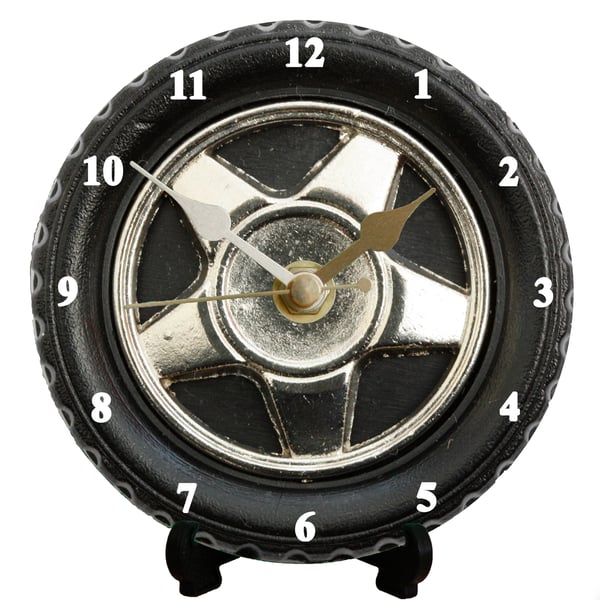 12cm DIY clock kit Car Tyre - Wall or Desk clock