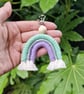 Macrame Rainbow keychain, Cotton Rainbow bag charm - Image 7
