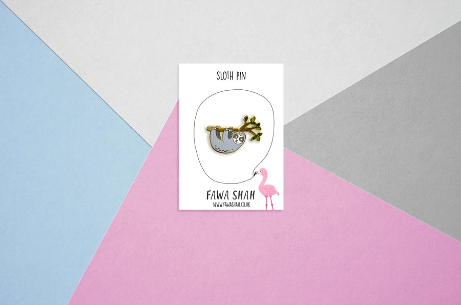 Sloth pin - Hard Enamel Pin - Jewellery