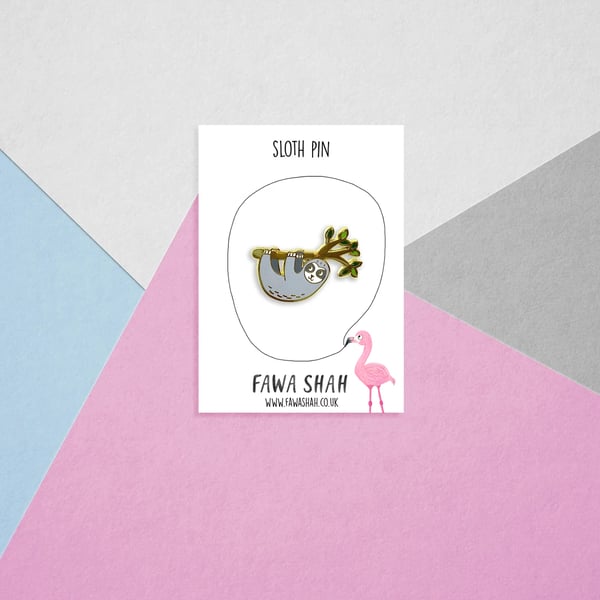 Sloth pin - Hard Enamel Pin - Jewellery