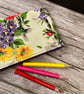 Pencil Case made from Rare 1940s Vintage Barkcloth Fabric, Purple - Image 4