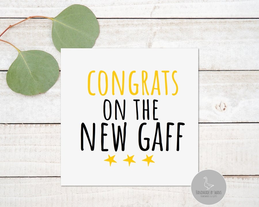New house greeting card, new home, funny card, mortgage card, congratulations ca