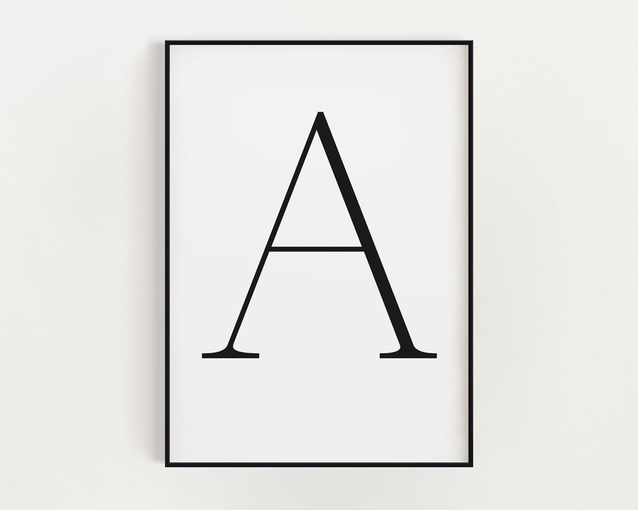 LETTER A PRINT, Minimalist Wall Art, Letter A Printable, Letter Wall Decor