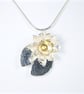 Water Lily Pendant, Summer Flower Necklace - Image 5