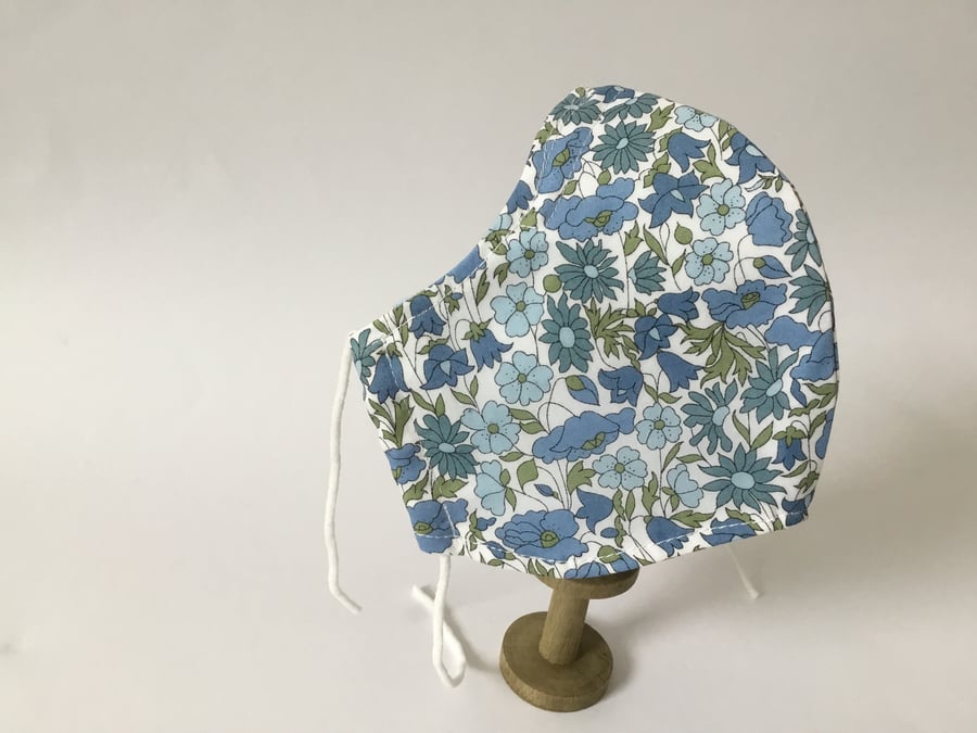 3 Layered Liberty Fabric Face Covering Mask With Removable Nose Wire 