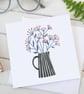Striped Jug Greetings Card - Image 1