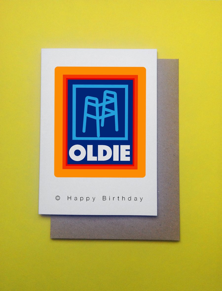 Birthday Greetings Card, Funny Age Card for Dad, Grandpa UK Handmade 