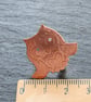Owl brooch in etched copper - Image 4