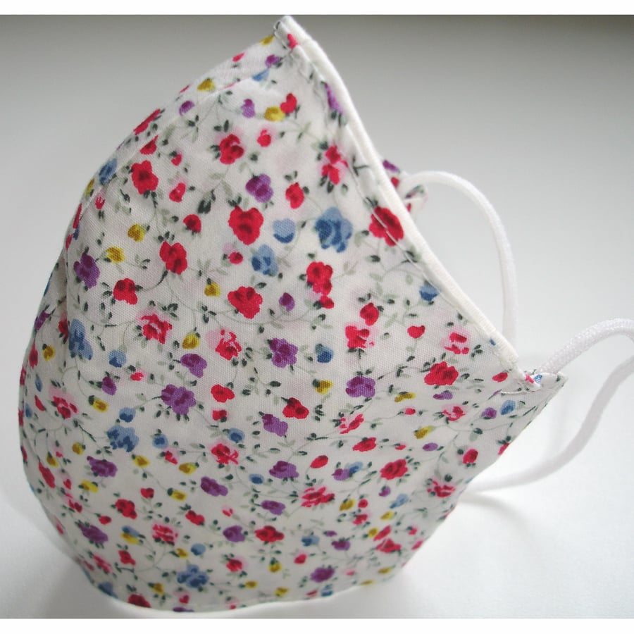 Face Mask Poppy Flowers Red Purple