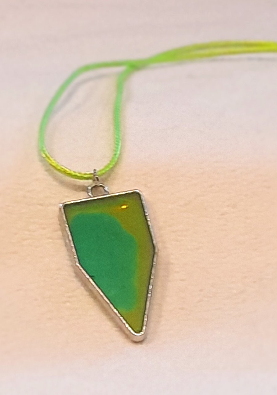 Green resin pendant