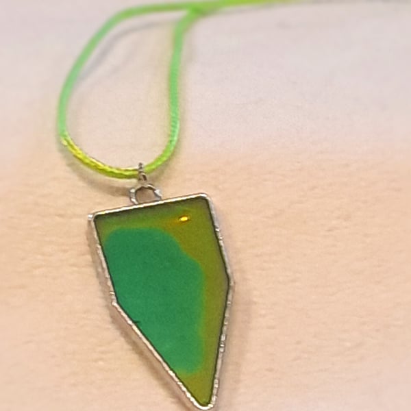 Green resin pendant