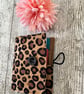 Fabric tea bag holder case pouch tea sachets leopard print animal travel work we - Image 4
