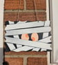 Hand Painted Halloween Mummy Hanging Sign – Spooky Mummy Wooden Wall Decoration - Image 1