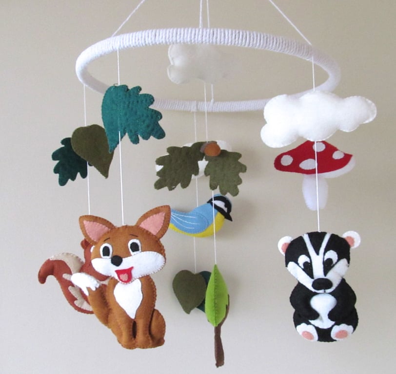 30cm Hanging Woodland Friends Mobile