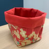 Faux suede fabric basket