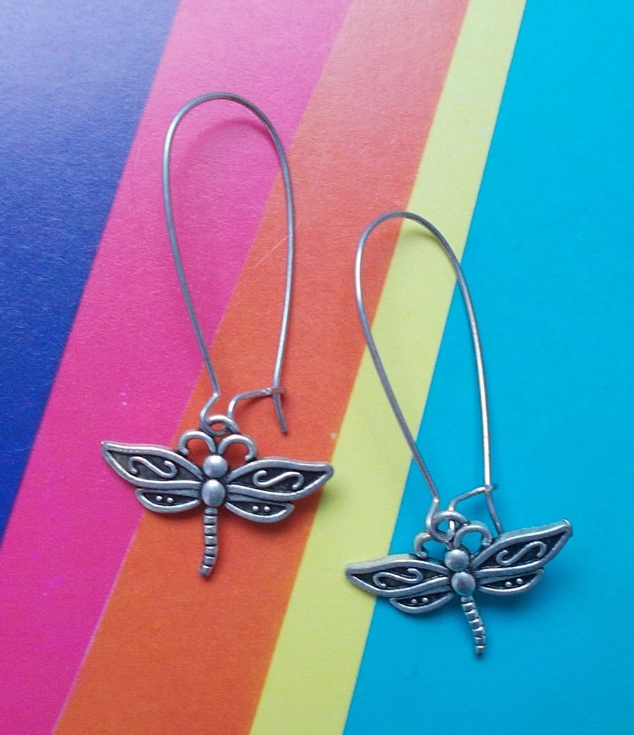 Delightful Dragonflies on Hoop and Hook Earrings