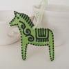 Ceramic folk horse decoration