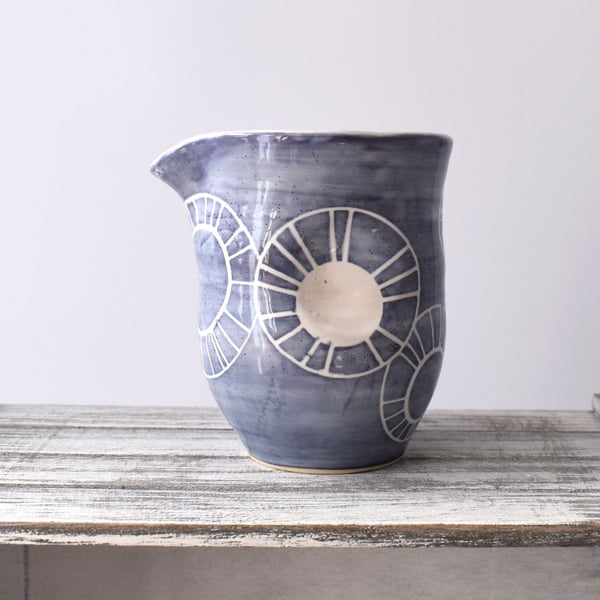 A79 Small jug in blue and white (Free UK postage)