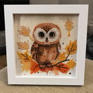 Autumn Owl Framed Diamond Painting