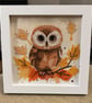 Autumn Owl Framed Diamond Painting