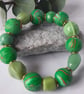 Colourful jewellery - bright green polymer clay bracelet - Image 1