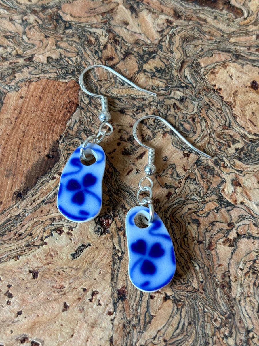 Handmade Unique Earrings, Eco Friendly Gifts, Recycled Ceramic, zero waste