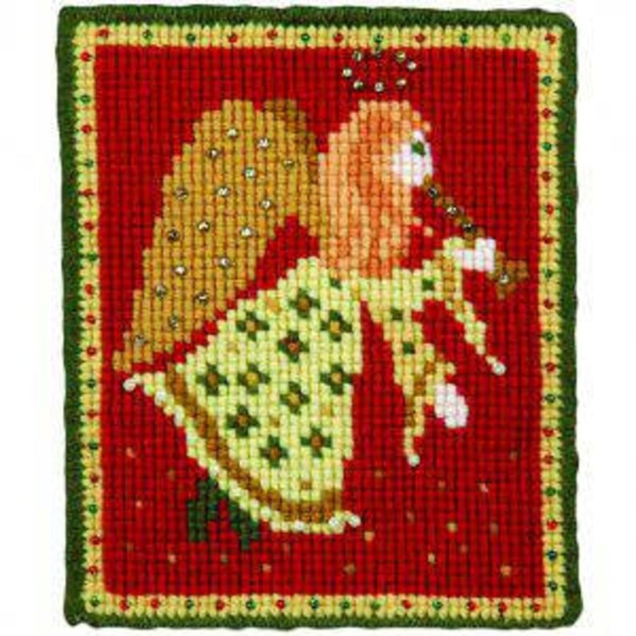 Angel Tapestry Kit,  Charted,  Counted Cross-stitch Kit 