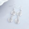 Silver Spiral Earrings  ladies jewellery Christmas gifts for her birthday gift